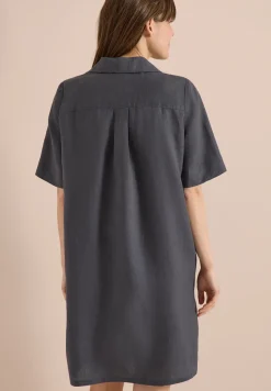 Knielanges Kleid aus reinem Leinen
