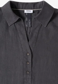 Knielanges Kleid aus reinem Leinen