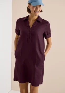 Knielanges Kleid aus reinem Leinen
