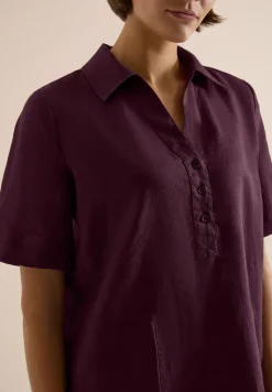 Knielanges Kleid aus reinem Leinen