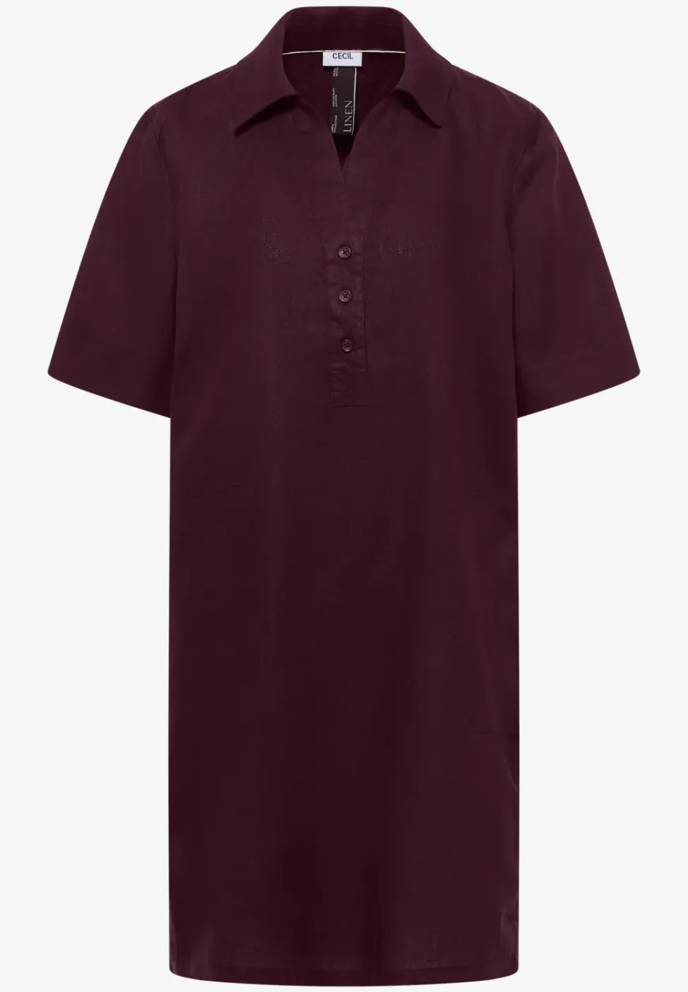 Knielanges Kleid aus reinem Leinen