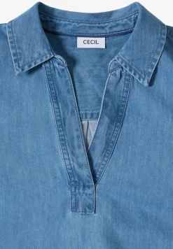 Knielanges Kleid im Denim-Look