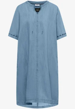 Knielanges Kleid im Denim-Look