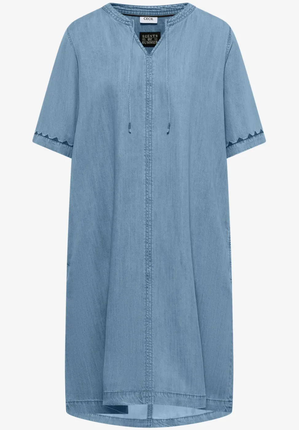 Knielanges Kleid im Denim-Look