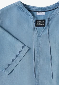 Knielanges Kleid im Denim-Look