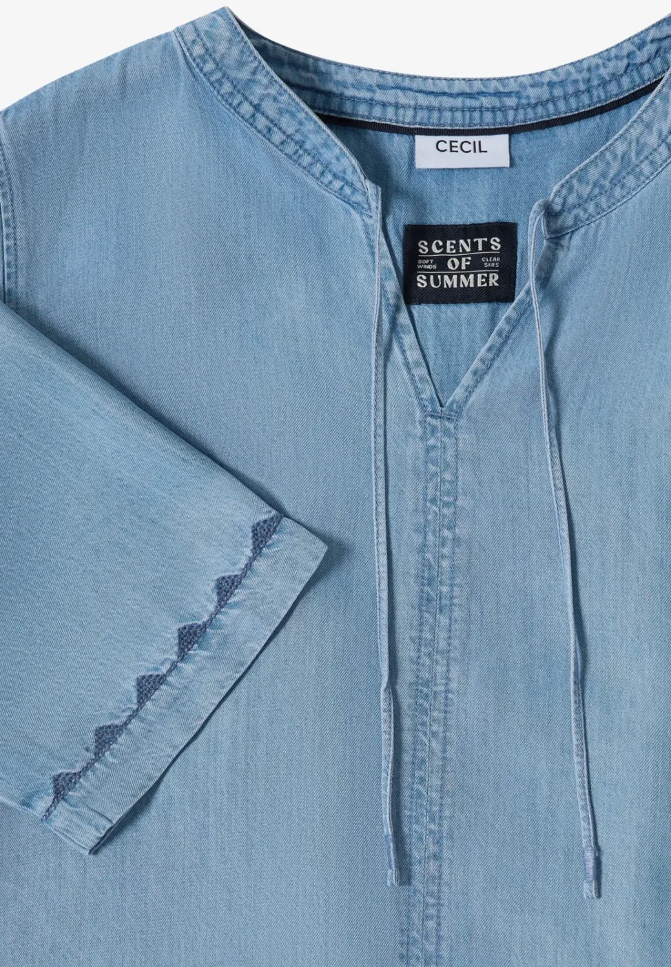Knielanges Kleid im Denim-Look