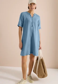 Knielanges Kleid im Denim-Look