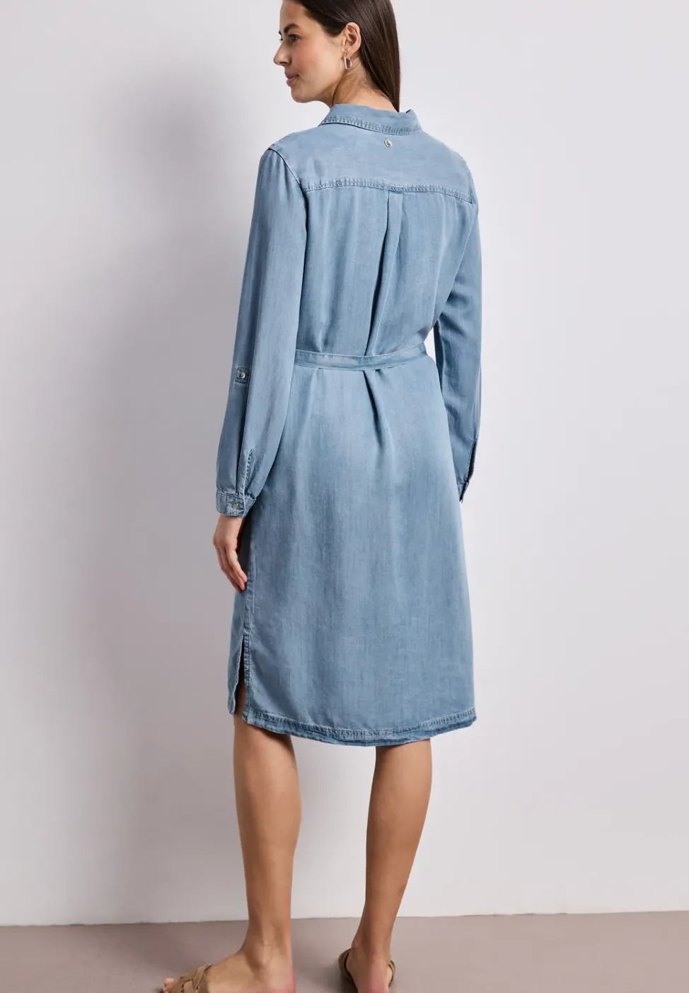 Knielanges Kleid im Washed-Look
