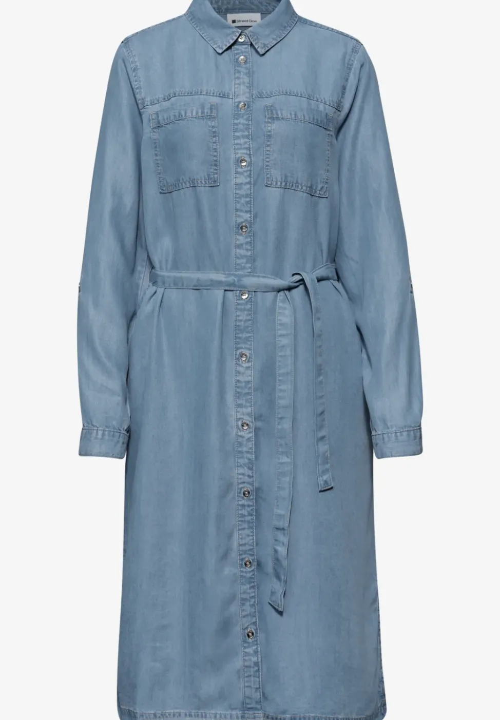 Knielanges Kleid im Washed-Look