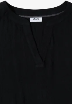 Knielanges Kleid in Crepe-Struktur