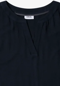 Knielanges Kleid in Crepe-Struktur