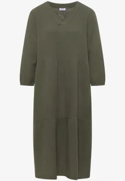 Knielanges Kleid in Musselinqualität