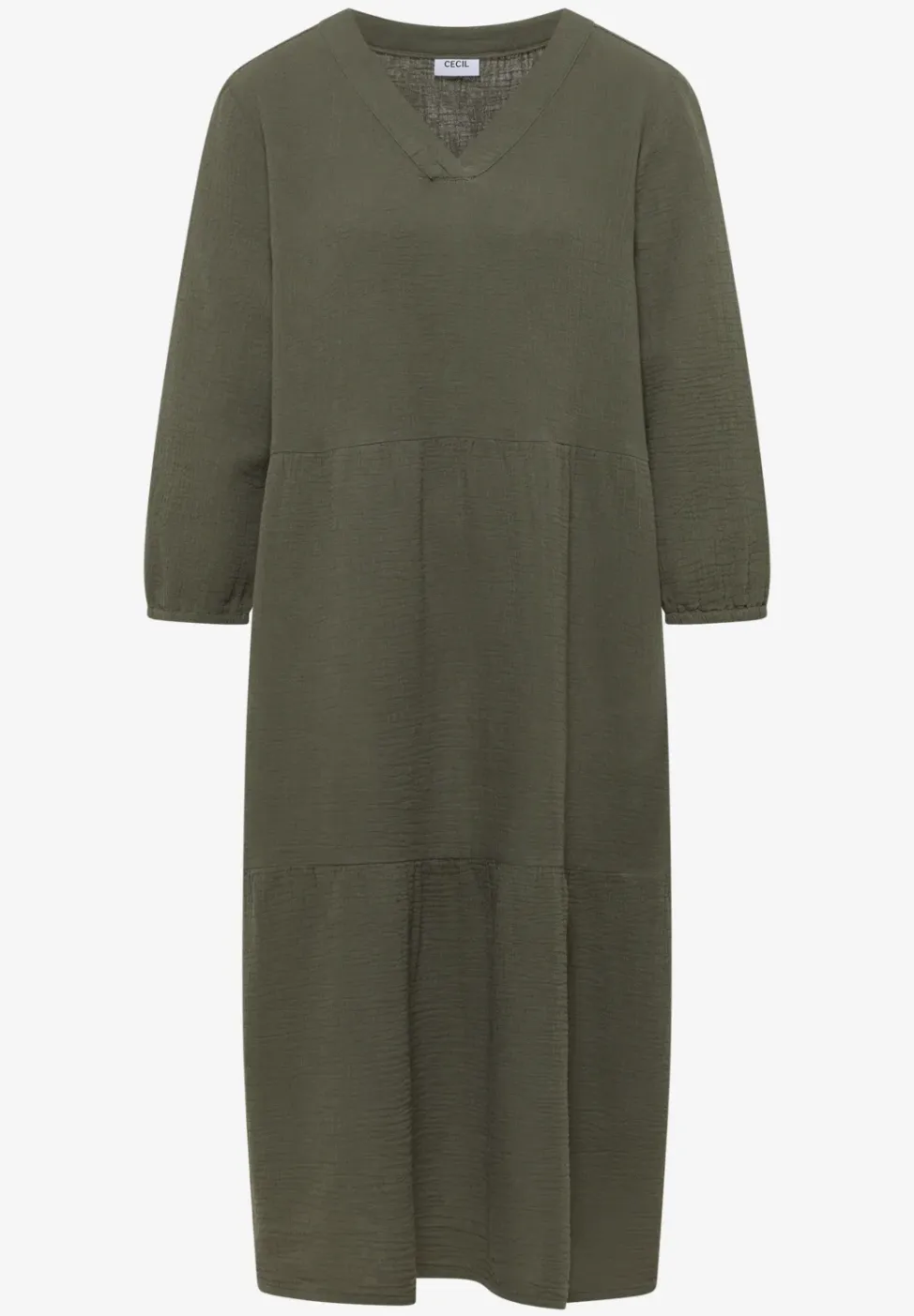 Knielanges Kleid in Musselinqualität