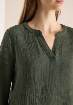 Knielanges Kleid in Musselin-Qualität
