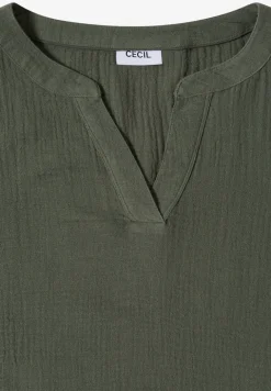 Knielanges Kleid in Musselin-Qualität
