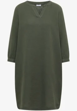Knielanges Kleid in Musselin-Qualität