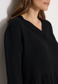 Knielanges Kleid in Musselinqualität