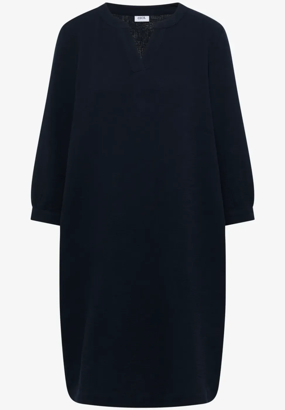 Knielanges Kleid in Musselin-Qualität