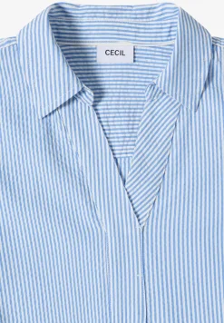 Knielanges Kleid in Seersuckerqualität