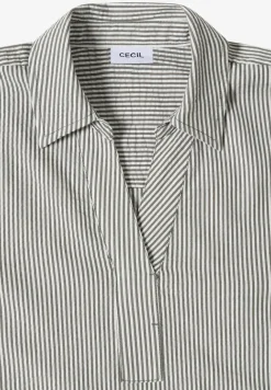 Knielanges Kleid in Seersuckerqualität