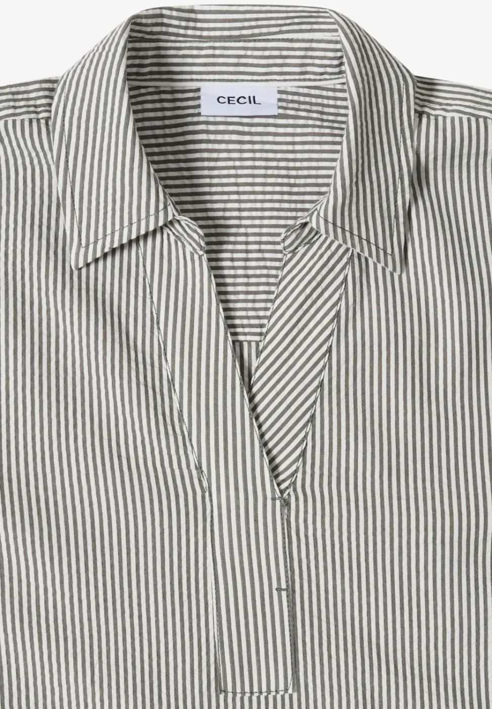 Knielanges Kleid in Seersuckerqualität