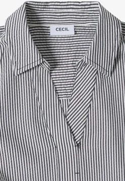 Knielanges Kleid in Seersuckerqualität