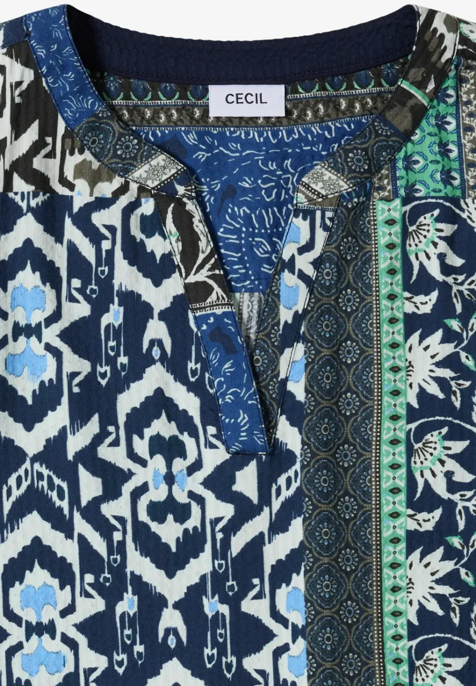Knielanges Kleid in Seersuckerqualität