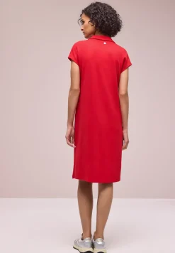 Knielanges Kleid in Unifarbe