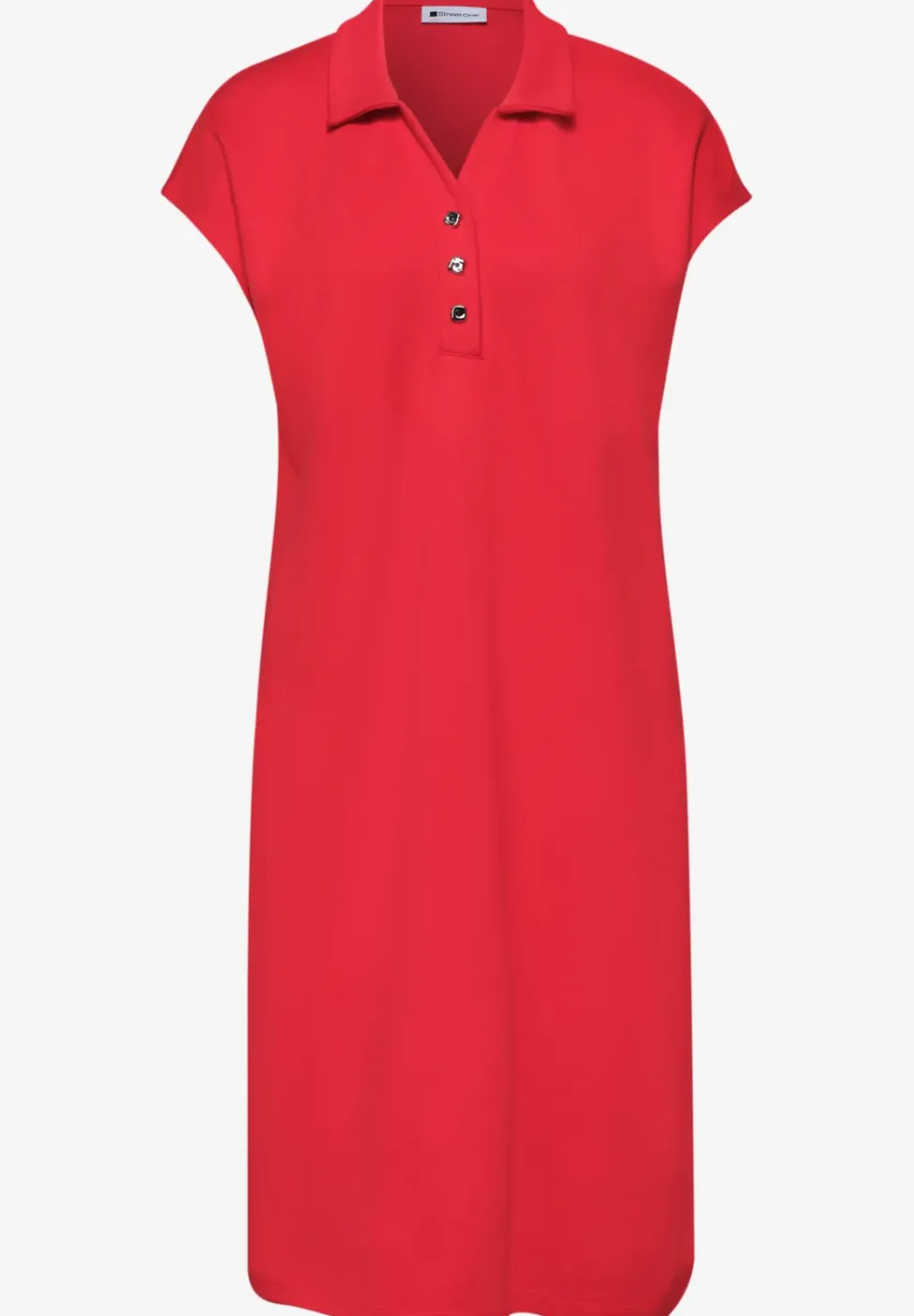 Knielanges Kleid in Unifarbe