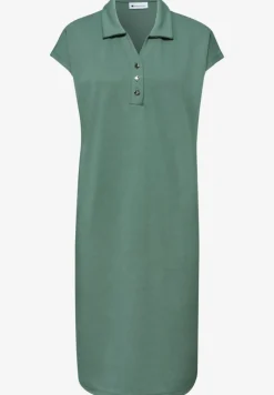 Knielanges Kleid in Unifarbe