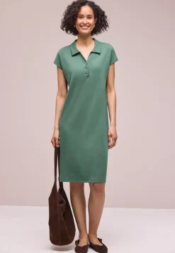 Knielanges Kleid in Unifarbe