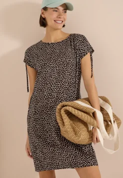 Knielanges Kleid mit Capsleeves