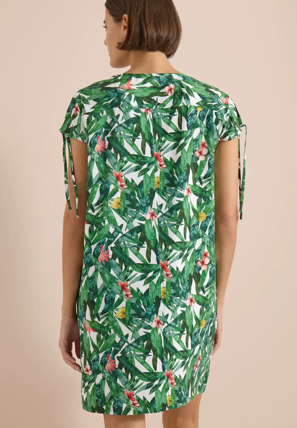 Knielanges Kleid mit floralem Muster