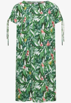Knielanges Kleid mit floralem Muster
