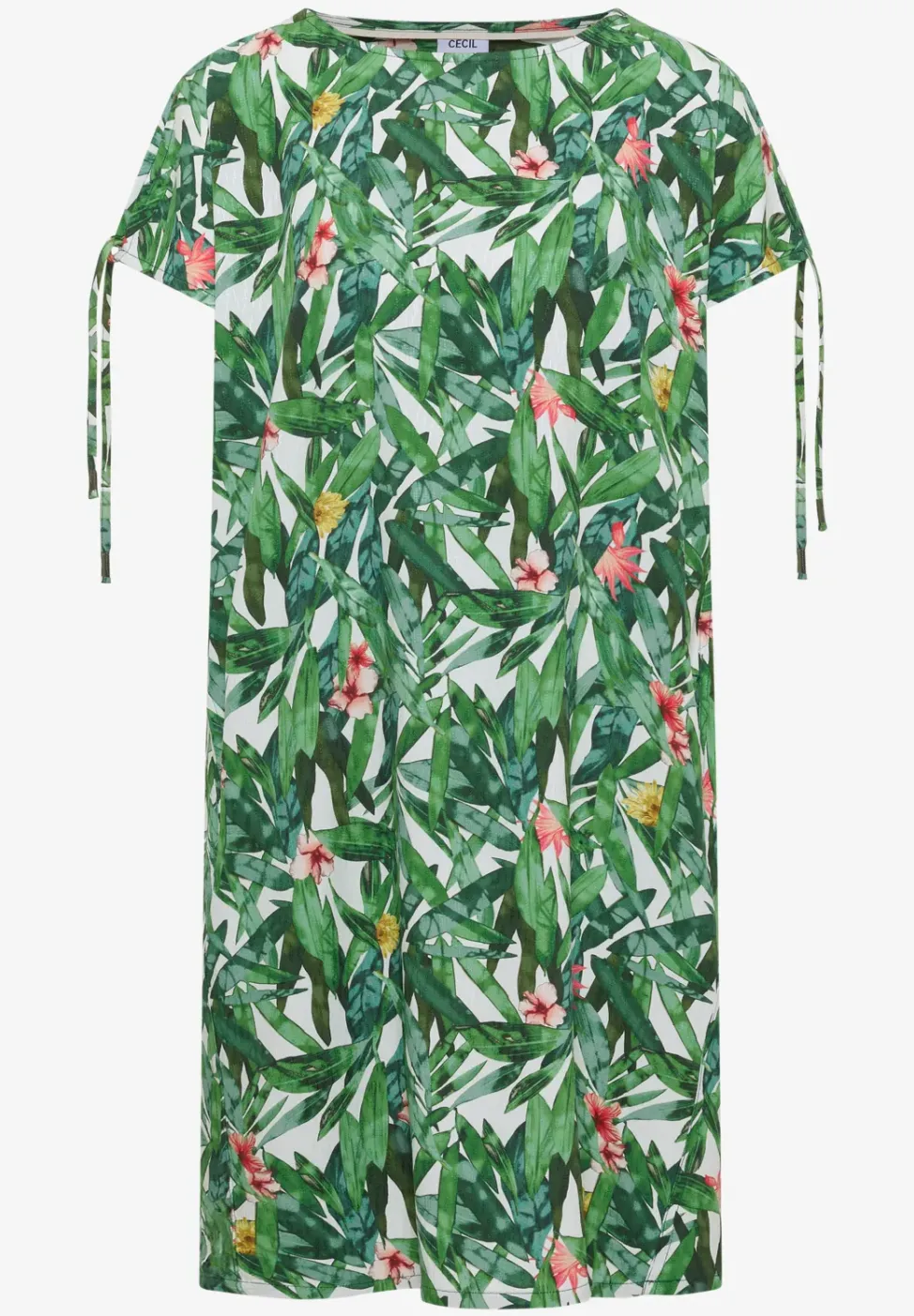 Knielanges Kleid mit floralem Muster
