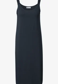 Knielanges Kleid mit gerafften Trägern