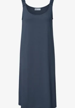 Knielanges Kleid mit gerafften Trägern