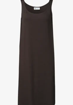 Knielanges Kleid mit gerafften Trägern