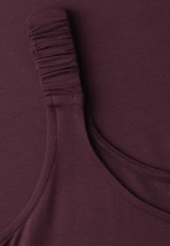 Knielanges Kleid mit gerafften Trägern