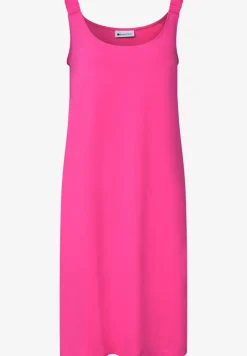 Knielanges Kleid mit gerafften Trägern
