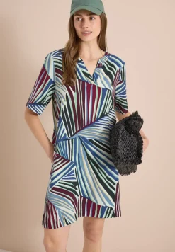 Knielanges Kleid mit grafischem Muster