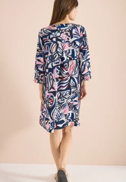 Knielanges Kleid mit grafischem Muster