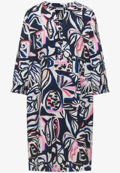 Knielanges Kleid mit grafischem Muster