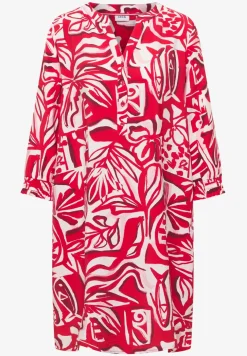 Knielanges Kleid mit grafischem Muster