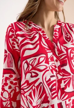 Knielanges Kleid mit grafischem Muster