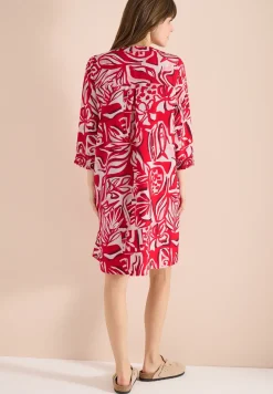 Knielanges Kleid mit grafischem Muster