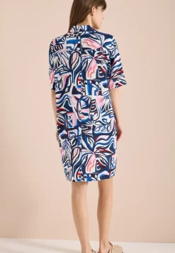 Knielanges Kleid mit grafischem Muster
