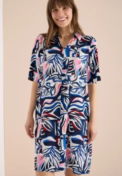 Knielanges Kleid mit grafischem Muster