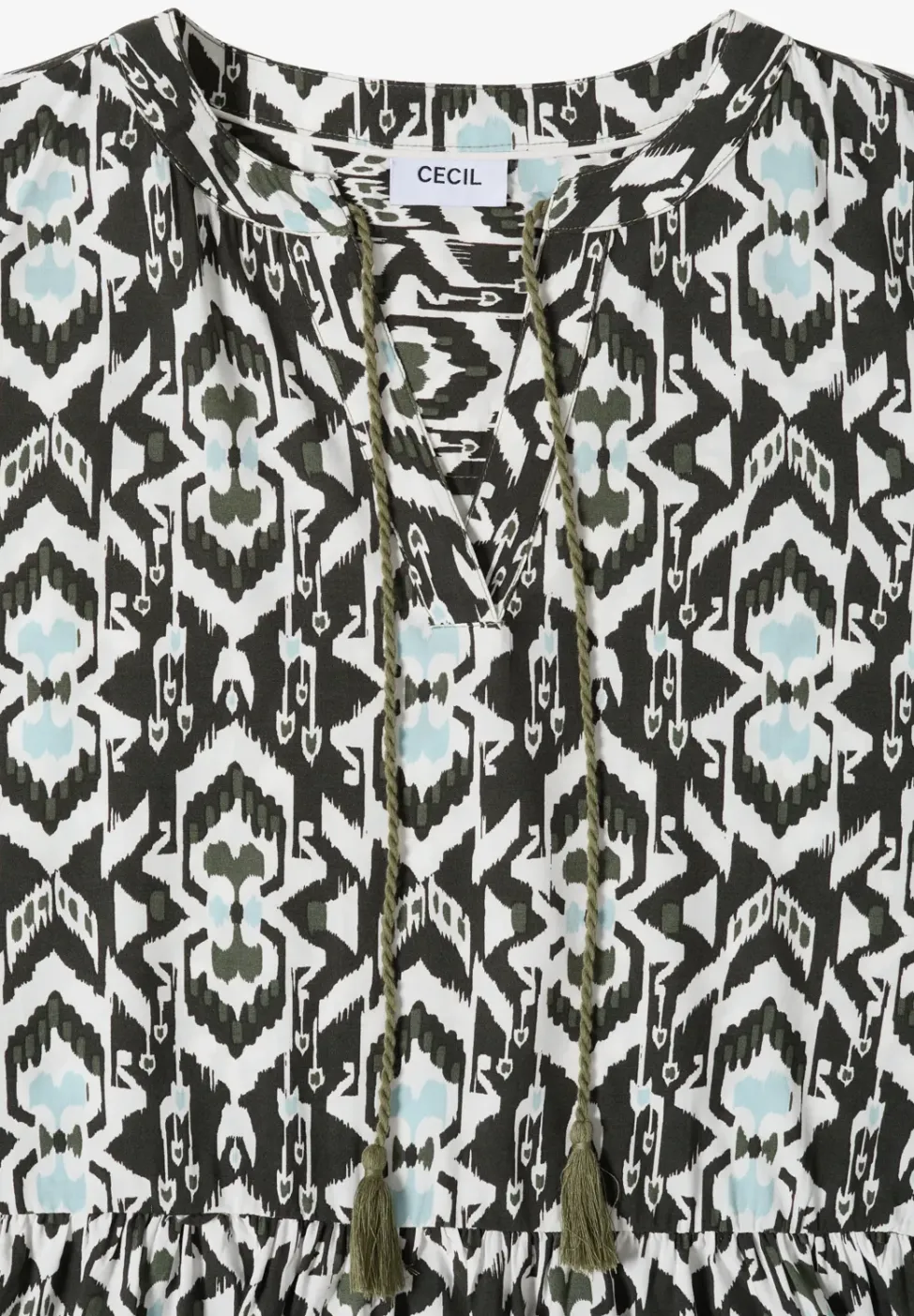 Knielanges Kleid mit grafischem Muster