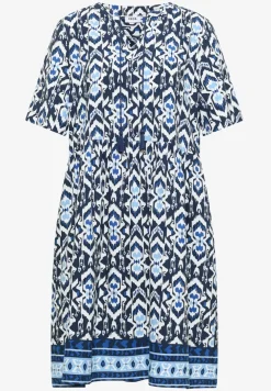 Knielanges Kleid mit grafischem Muster